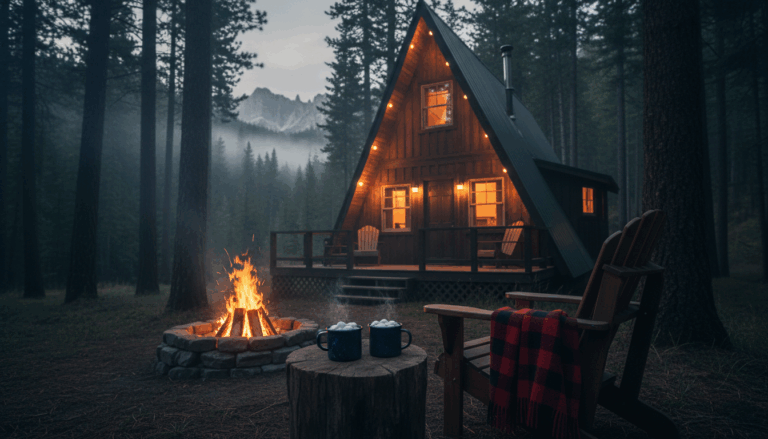 Cozy cabin trip ideas for your next getaway — rustic wooden cabin surrounded by nature, perfect for a peaceful and relaxing retreat.