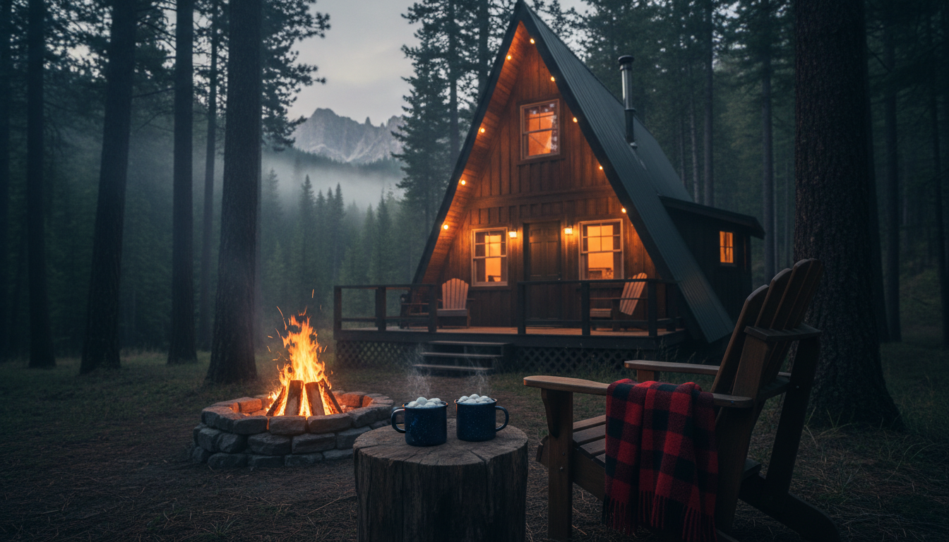 Cozy cabin trip ideas for your next getaway — rustic wooden cabin surrounded by nature, perfect for a peaceful and relaxing retreat.