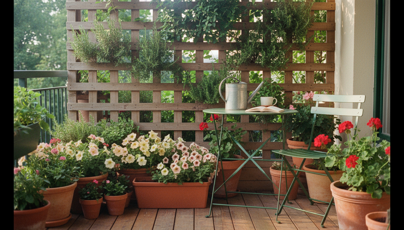 Simple home garden ideas for small spaces — creative ways to style patios, balconies, and tiny yards with plants and cozy decor.