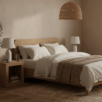 Image showing earthy cottage room decor cozy neutral styling ideas.