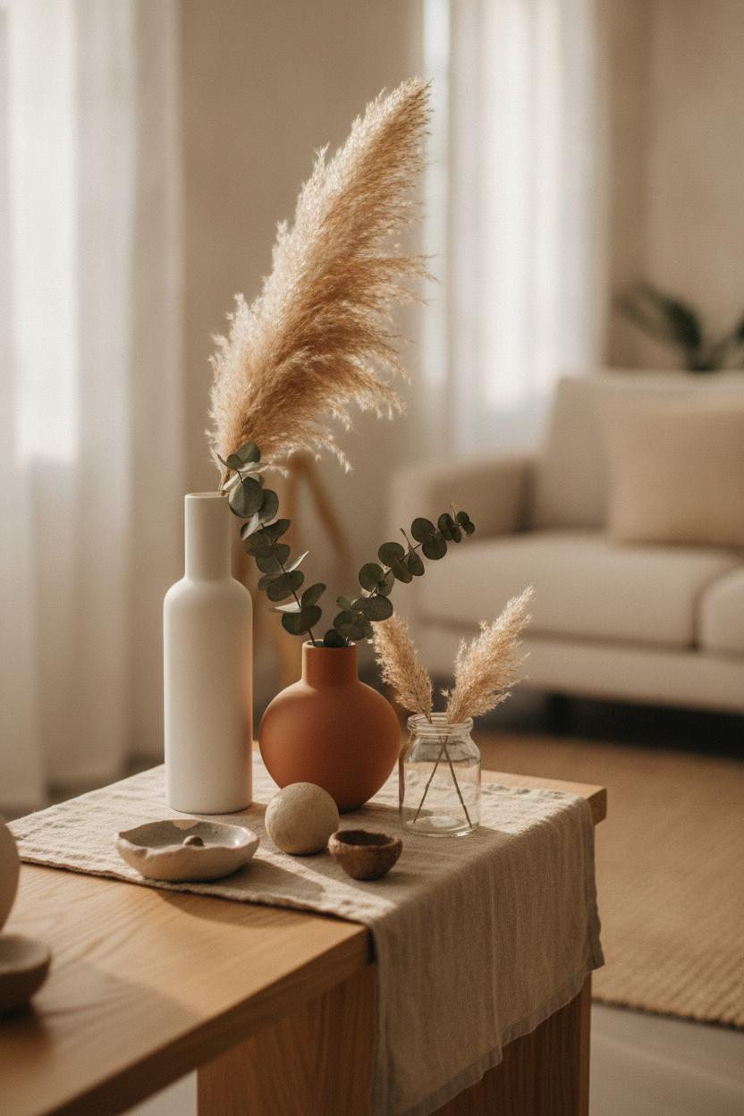 Styled wooden shelf with <a href=